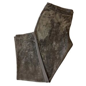 Calvin Klein Faux Suede & Power Stretch Leggings in Charcoal